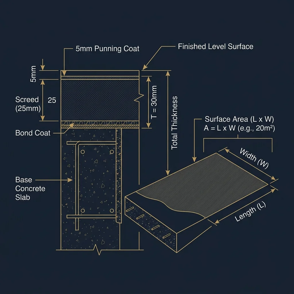 Screed Flooring Thickness Diagram
